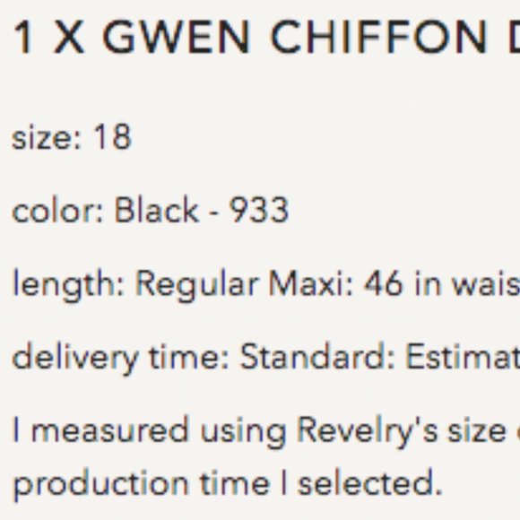 Revelry - Gwen Chiffon Dress - Picture 3 of 3